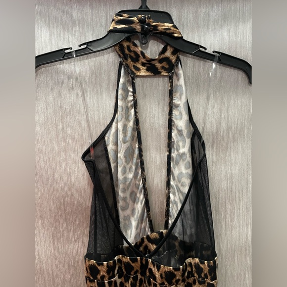 Summer jump suit Leopard print size Medium - Picture 3 of 12